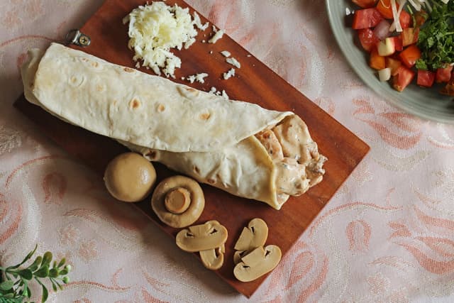 Creamy chicken wrap